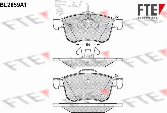 FTE 9010898 - Bremžu uzliku kompl., Disku bremzes www.autospares.lv