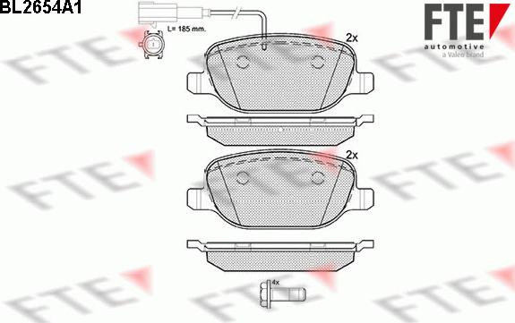 FTE 9010893 - Bremžu uzliku kompl., Disku bremzes www.autospares.lv