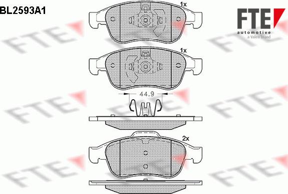 FTE 9010844 - Bremžu uzliku kompl., Disku bremzes www.autospares.lv