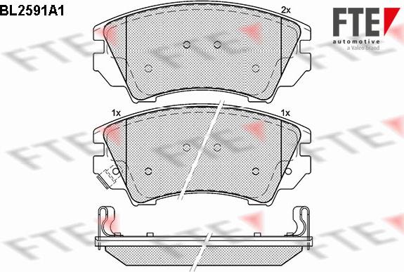 FTE BL2591A1 - Brake Pad Set, disc brake www.autospares.lv