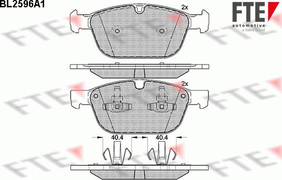 FTE BL2596A1 - Bremžu uzliku kompl., Disku bremzes www.autospares.lv