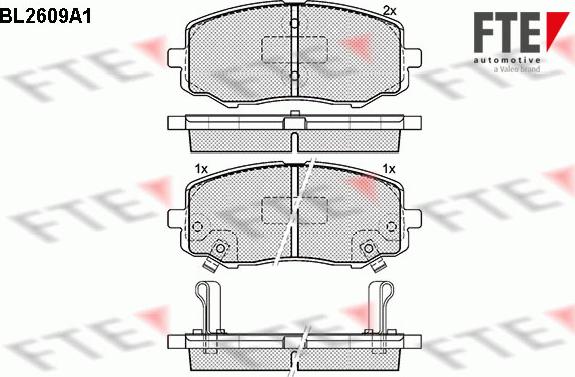 FTE BL2609A1 - Тормозные колодки, дисковые, комплект www.autospares.lv