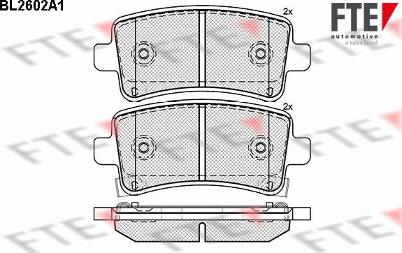 FTE BL2602A1 - Bremžu uzliku kompl., Disku bremzes www.autospares.lv