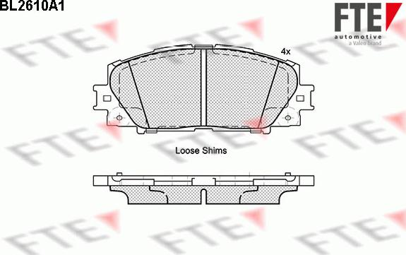 FTE 9010857 - Тормозные колодки, дисковые, комплект www.autospares.lv