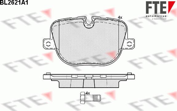 FTE BL2621A1 - Bremžu uzliku kompl., Disku bremzes www.autospares.lv