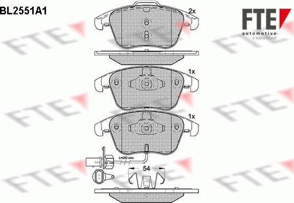 FTE 9010804 - Тормозные колодки, дисковые, комплект www.autospares.lv