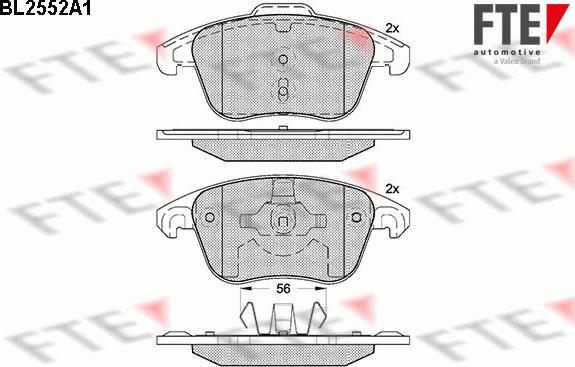 FTE 9010805 - Тормозные колодки, дисковые, комплект www.autospares.lv