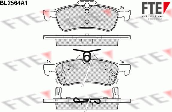 FTE BL2564A1 - Brake Pad Set, disc brake www.autospares.lv