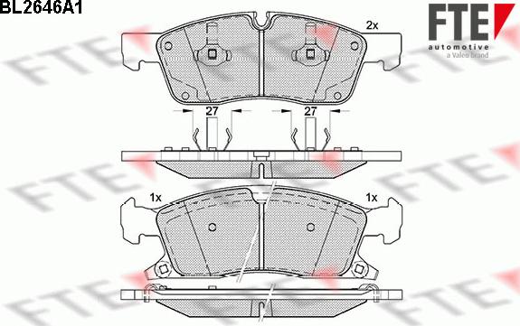 FTE 9010889 - Bremžu uzliku kompl., Disku bremzes autospares.lv