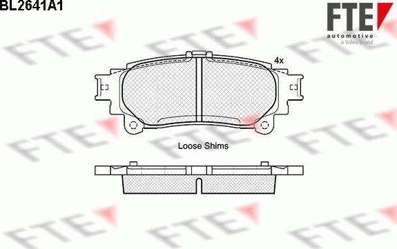 FTE 9010884 - Bremžu uzliku kompl., Disku bremzes autospares.lv