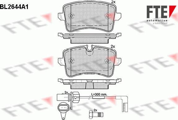 FTE 9010886 - Brake Pad Set, disc brake www.autospares.lv