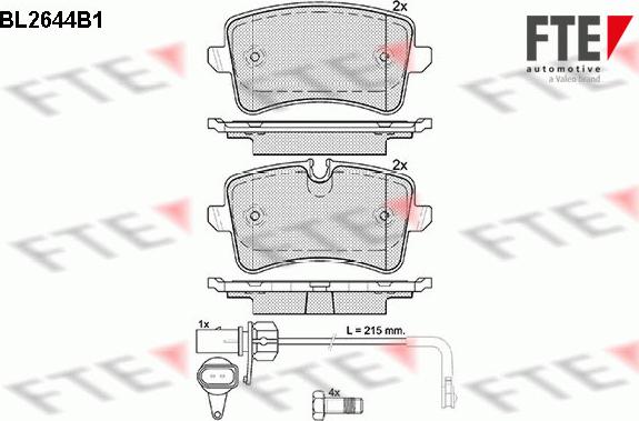 FTE 9010887 - Bremžu uzliku kompl., Disku bremzes www.autospares.lv