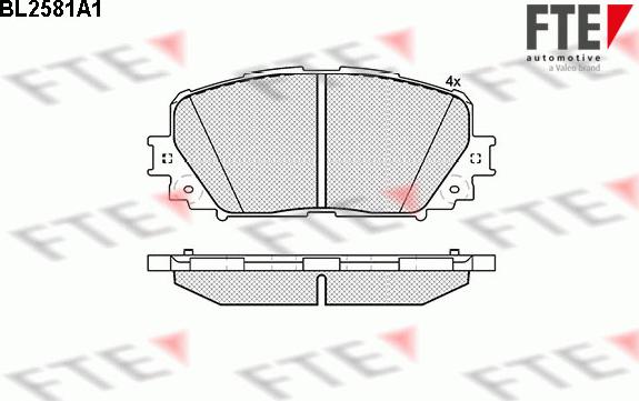 FTE 9010831 - Brake Pad Set, disc brake www.autospares.lv