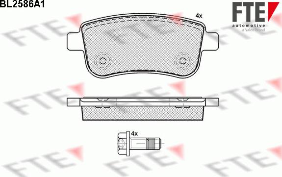 FTE BL2586A1 - Bremžu uzliku kompl., Disku bremzes www.autospares.lv