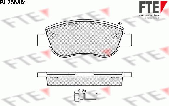 FTE 9010820 - Тормозные колодки, дисковые, комплект www.autospares.lv