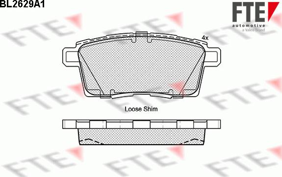 FTE BL2629A1 - Brake Pad Set, disc brake www.autospares.lv