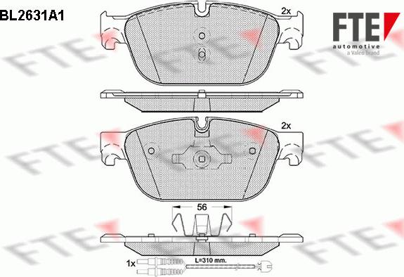 FTE 9010878 - Bremžu uzliku kompl., Disku bremzes www.autospares.lv