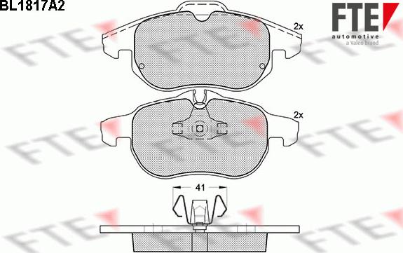 FTE BL1817A2 - Brake Pad Set, disc brake www.autospares.lv