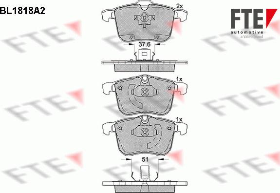 FTE 9010396 - Bremžu uzliku kompl., Disku bremzes autospares.lv