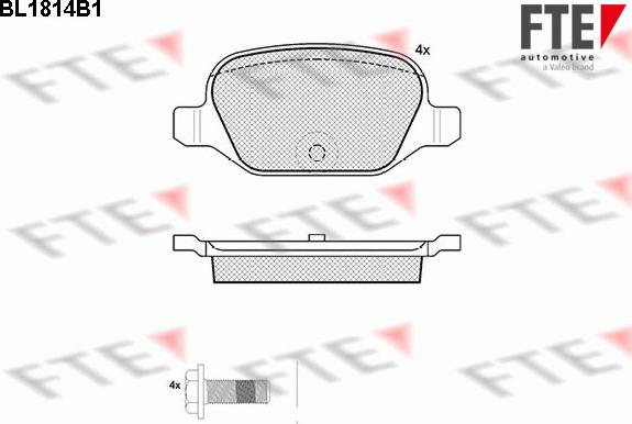 FTE BL1814B1 - Bremžu uzliku kompl., Disku bremzes autospares.lv