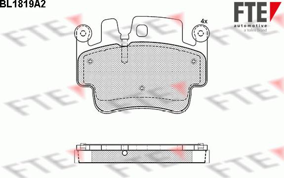 FTE BL1819A2 - Bremžu uzliku kompl., Disku bremzes www.autospares.lv