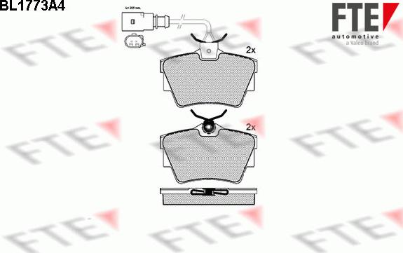 FTE BL1773A4 - Brake Pad Set, disc brake www.autospares.lv