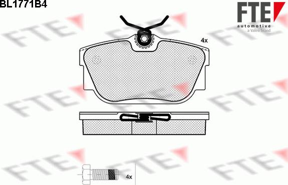 FTE BL1771B4 - Brake Pad Set, disc brake www.autospares.lv