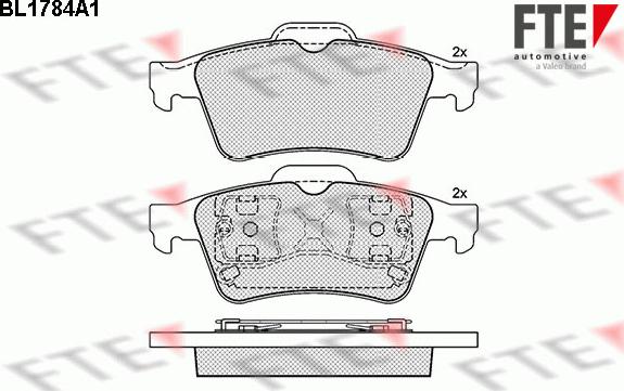 FTE 9010354 - Тормозные колодки, дисковые, комплект www.autospares.lv