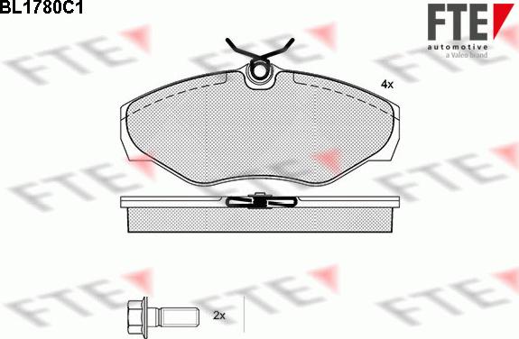 FTE 9010350 - Bremžu uzliku kompl., Disku bremzes autospares.lv