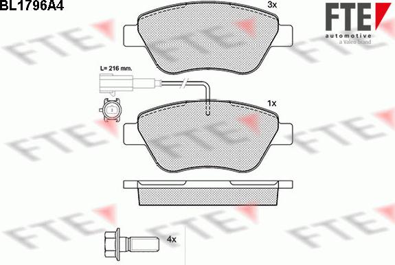 FTE 9010366 - Тормозные колодки, дисковые, комплект www.autospares.lv