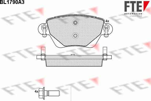 FTE BL1790A3 - Brake Pad Set, disc brake www.autospares.lv