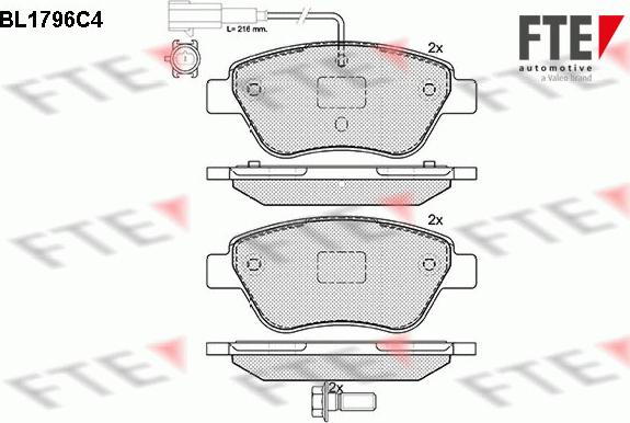 FTE 9010368 - Brake Pad Set, disc brake www.autospares.lv