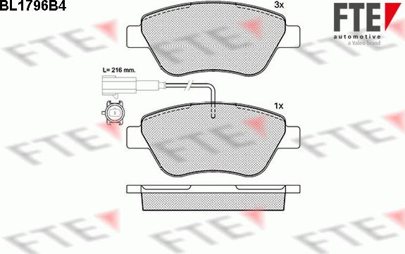 FTE 9010367 - Brake Pad Set, disc brake www.autospares.lv