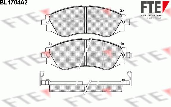 FTE 9010309 - Тормозные колодки, дисковые, комплект www.autospares.lv