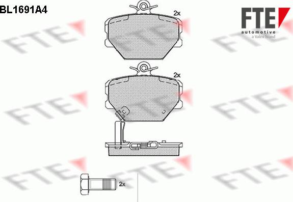 FTE BL1691A4 - Bremžu uzliku kompl., Disku bremzes www.autospares.lv