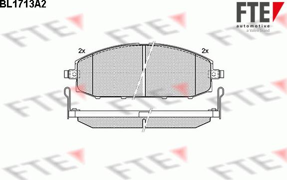 FTE 9010314 - Тормозные колодки, дисковые, комплект www.autospares.lv