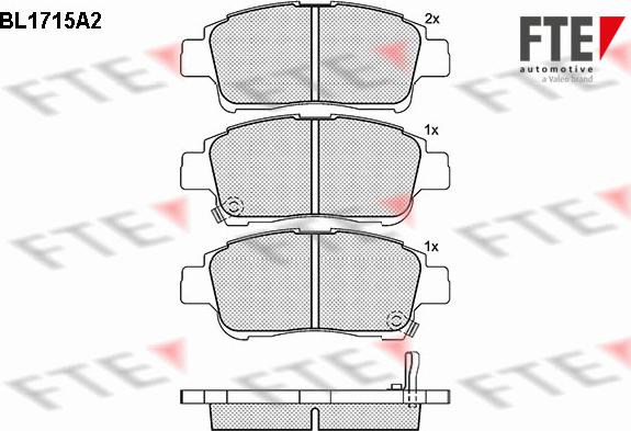 FTE 9010315 - Brake Pad Set, disc brake www.autospares.lv