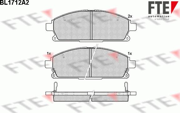 FTE BL1712A2 - Тормозные колодки, дисковые, комплект www.autospares.lv