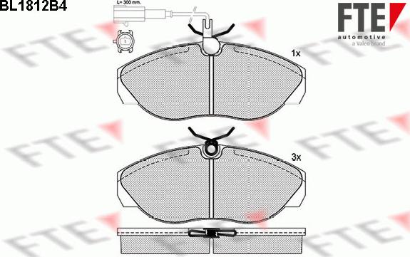 FTE BL1812B4 - Bremžu uzliku kompl., Disku bremzes www.autospares.lv