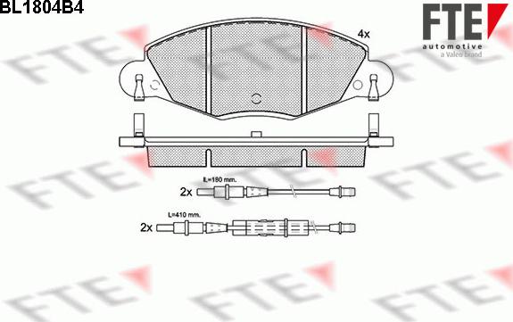 FTE 9010380 - Bremžu uzliku kompl., Disku bremzes autospares.lv