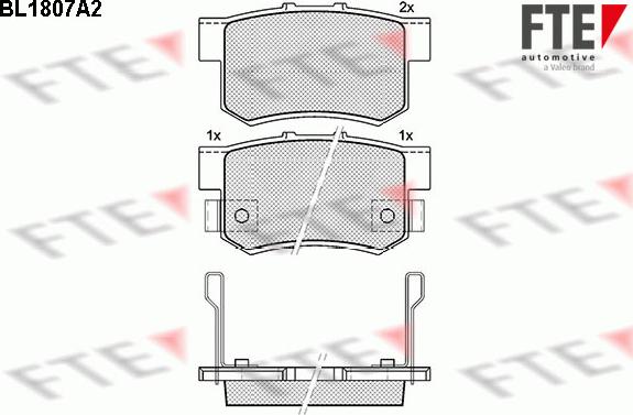 FTE BL1807A2 - Bremžu uzliku kompl., Disku bremzes autospares.lv