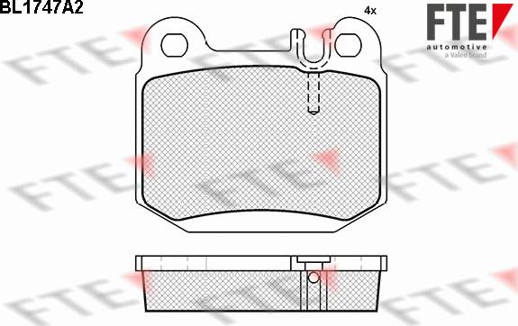 FTE BL1747A2 - Тормозные колодки, дисковые, комплект www.autospares.lv