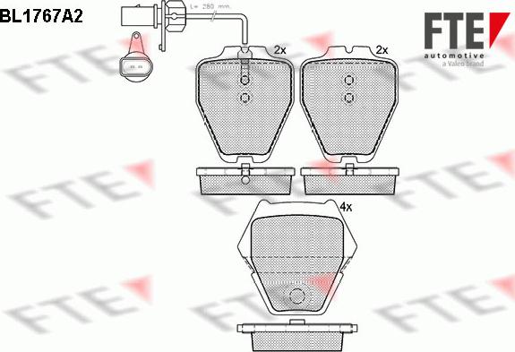 FTE 9010337 - Brake Pad Set, disc brake www.autospares.lv