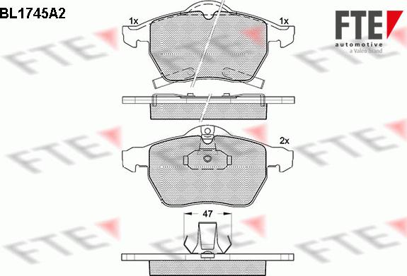 FTE 9010329 - Brake Pad Set, disc brake www.autospares.lv