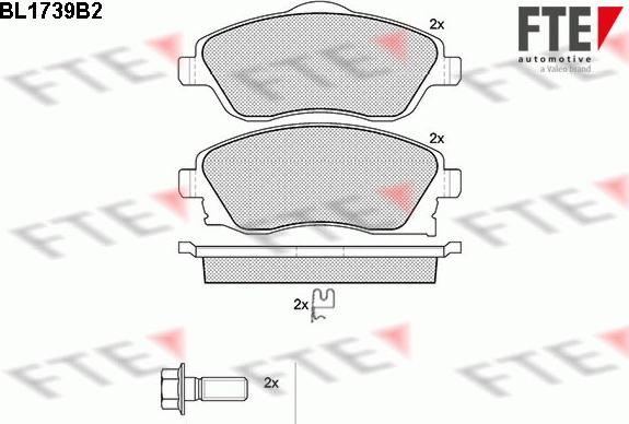 FTE BL1739B2 - Brake Pad Set, disc brake www.autospares.lv