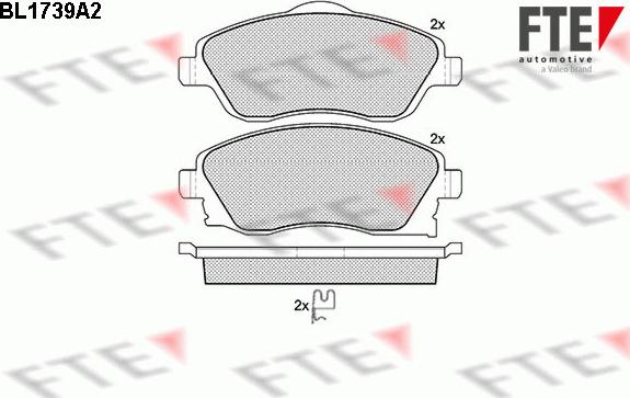 FTE 9010323 - Brake Pad Set, disc brake www.autospares.lv