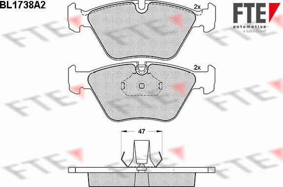 FTE 9010322 - Тормозные колодки, дисковые, комплект www.autospares.lv