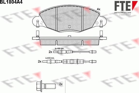 FTE 9010379 - Bremžu uzliku kompl., Disku bremzes autospares.lv