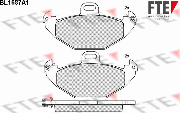 FTE BL1687A1 - Brake Pad Set, disc brake www.autospares.lv