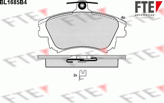 FTE 9010298 - Bremžu uzliku kompl., Disku bremzes autospares.lv